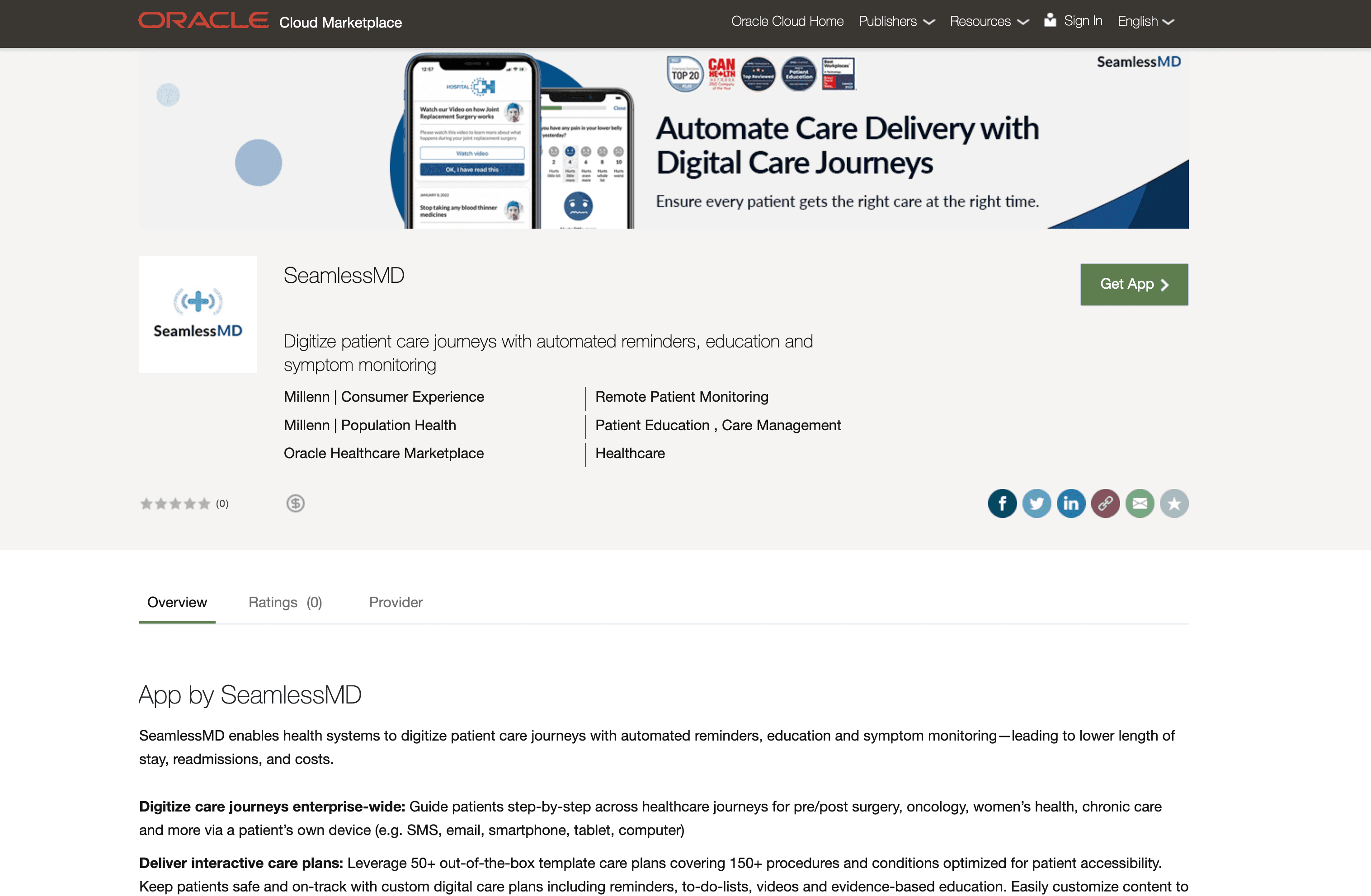 SeamlessMD in Oracle Cloud Marketplace